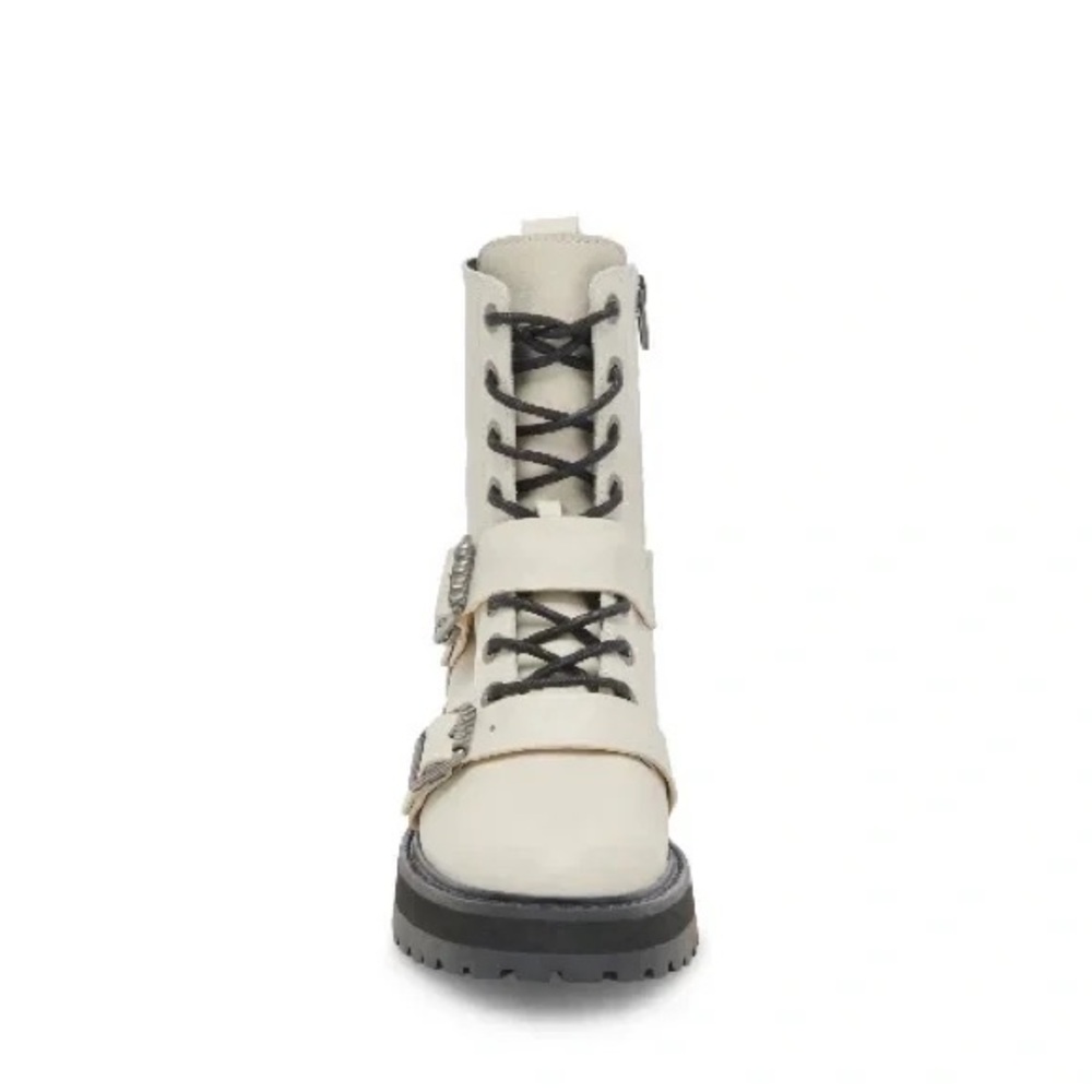 DOLCE VITA RONSON COMBAT BOOTS IN OFF WHITE 6 - Picture 3 of 9